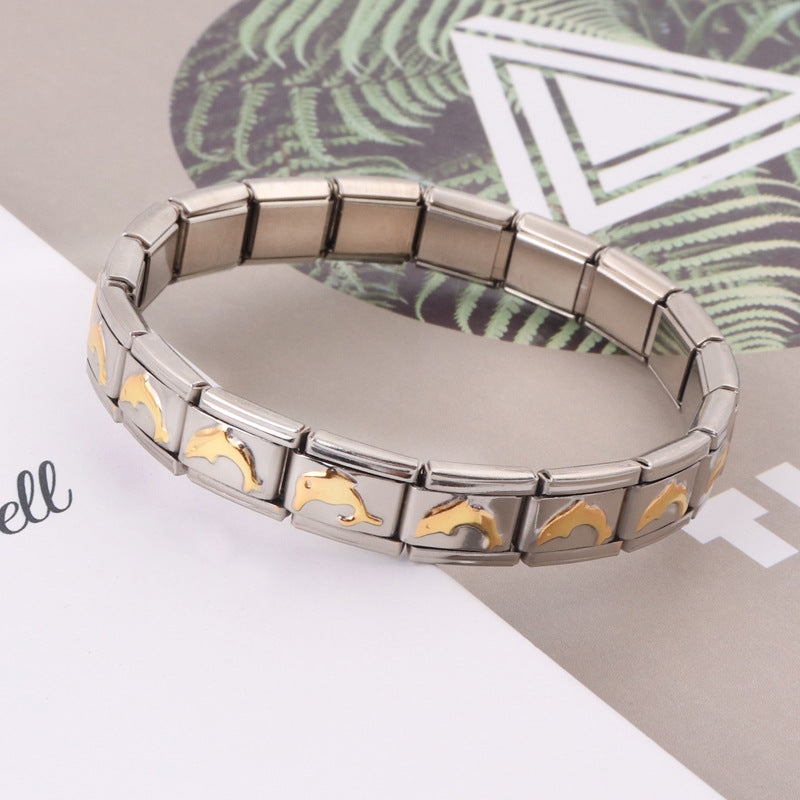 Wholesale Electroplated Stainless Steel Bracelet Stretch Bracelet Diy Material